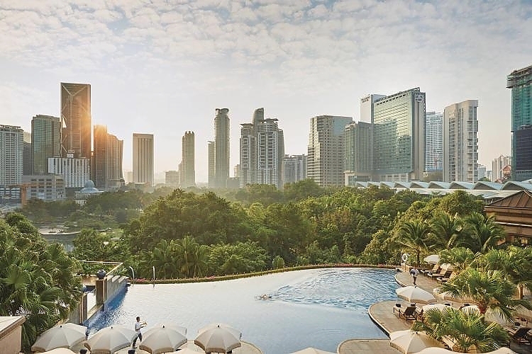 Pool overlooking KLCC Park