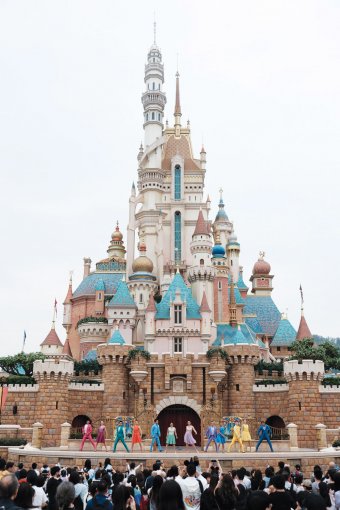 Hong Kong Disneyland’s themed areas include Grizzly Gulch and Mystic Point, among others.