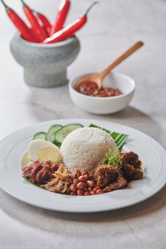 Plaza Premium- First Signature Dish-Nasi Lemak with Rendang
