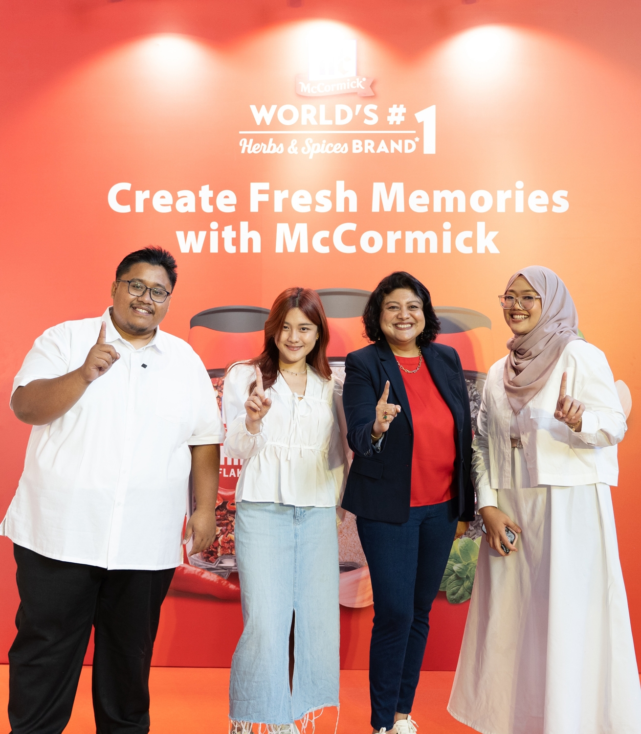 Left to Right: Abdul Qayyum Halid (Spice Star), Michelle Yeong (Spice Star), Priya Sharma (Managing Director of McCormick India-SEA) and Syifa Jamil (Spice Star) © McCormick