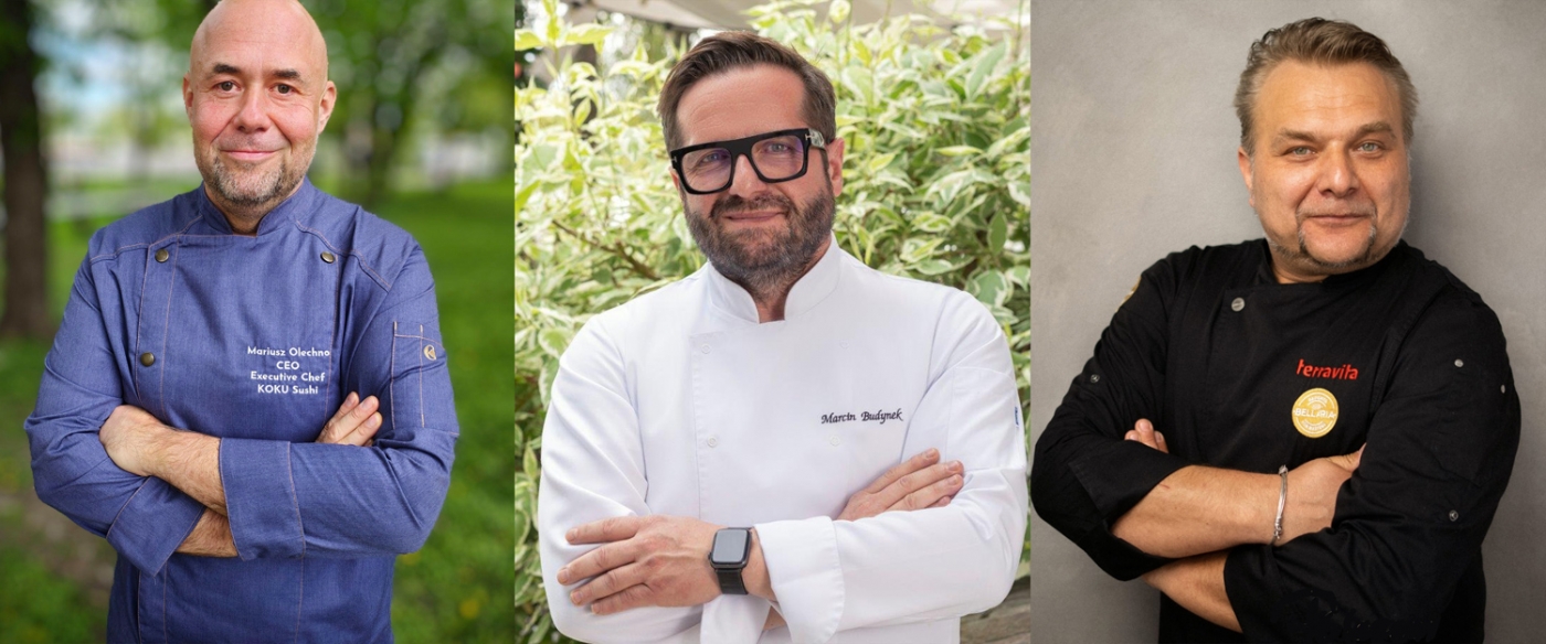 Chef Mariusz Olechno, Chef Marcin Budynek, Chef Paweł Mieszała