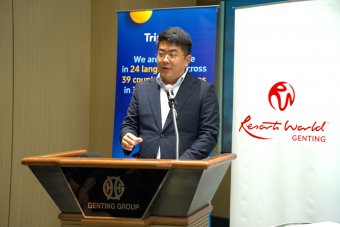 Mr Chase Liu, General Manager and Vice President of International Business Attractions & Tour, Trip.com Group, addressing the media at the event