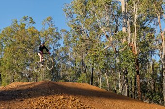 Cycling on the Arklow Trail Network, near Collie