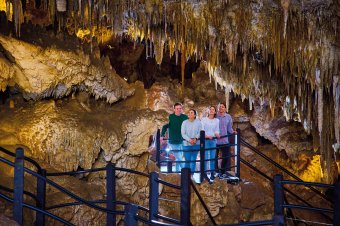 Families at Ngilgi Cave Ancient Lands Experience