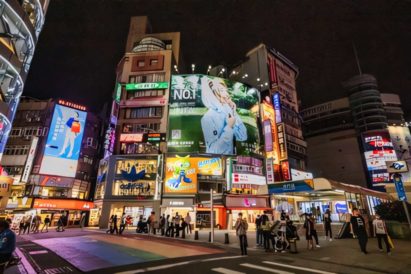 西门町充满年轻活力与潮流元素，是旅人感受台北时尚氛围的首选。