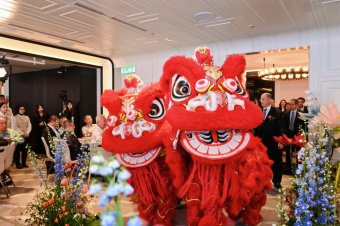 Lion Dance led the distinguished guests into the ballroom.