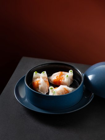 Steamed Golden Fish Dumpling with Shrimp & Abalone 招牌鲜鲍金鱼虾饺 