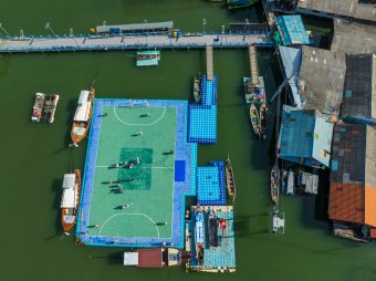 Phang-nga-Floating Football pitch-Ko Panyi