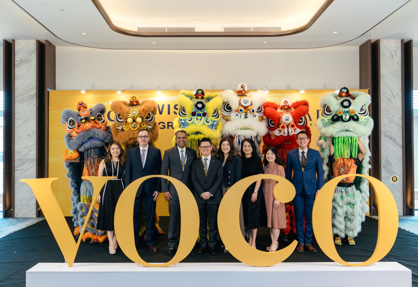 Honourable guests pose for the camera at the voco Kuching Grand Launch Event. 