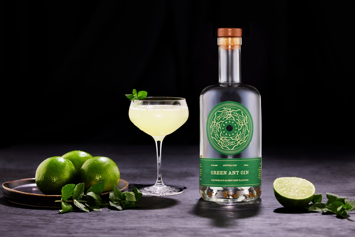 Seven Seasons Spirits - Green ant Gin cocktail