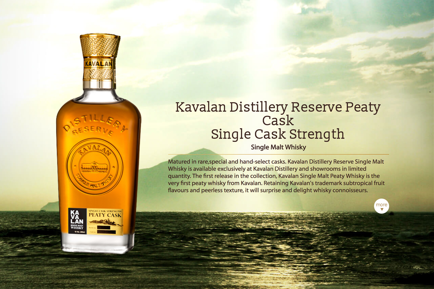 The Kavalan Distillery Reserve Peaty Cask was the Gold medal winners this year.