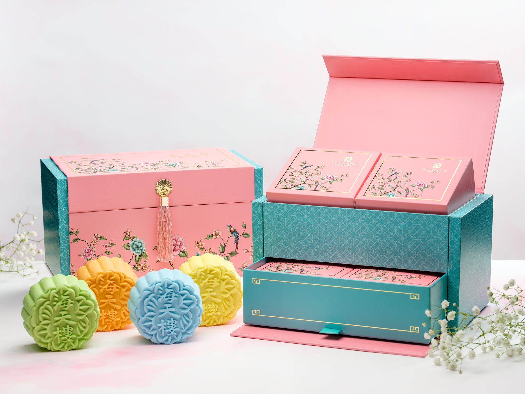 Four Treasures Snowskin Mooncakes Gift Set SGD88.80