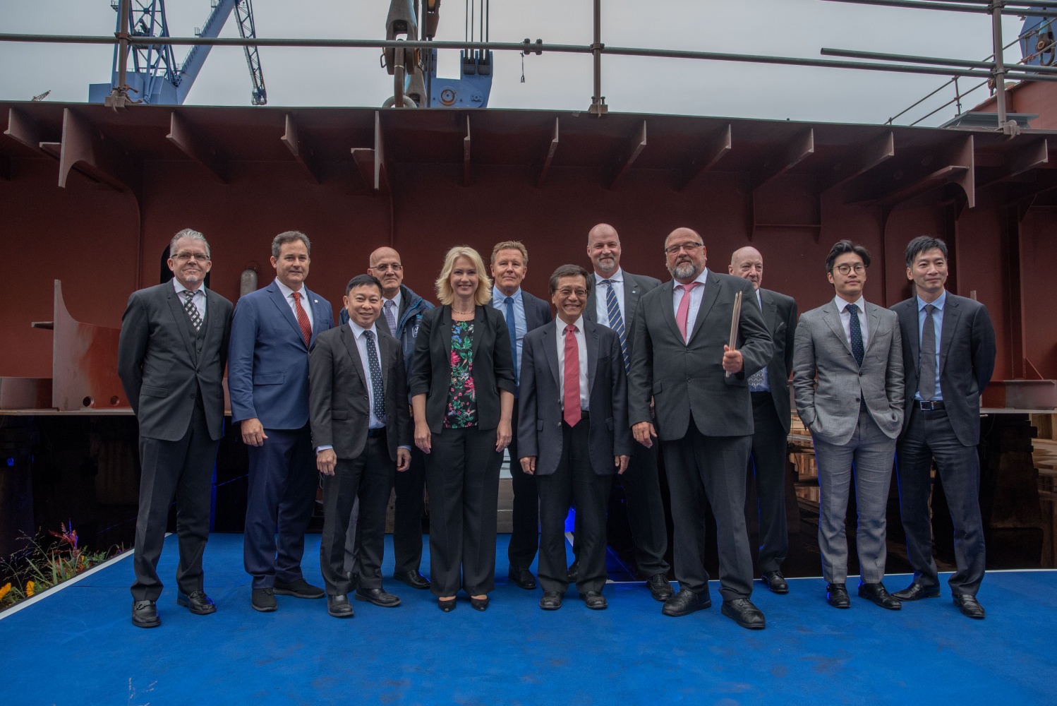 VIPs from Genting Hong Kong and the German government attend the keel laying ceremony for Dream Cruises’ new Global Class flagship at MV Werften.