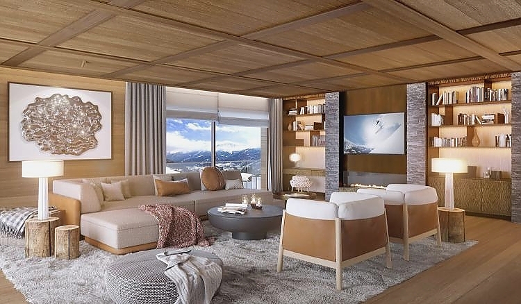 
Living room at Six Senses Crans-Montana
